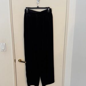 Banana Republic Women's Black Velvet Wide Leg Pants